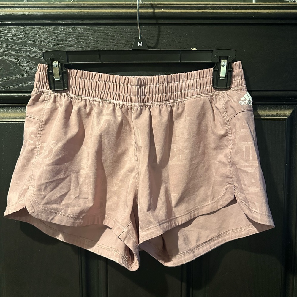 Adidas Pink Athletic Shorts Lightweight Moisture-Wicking